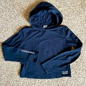 EA7 Emporio Armani crop hooded long sleeve